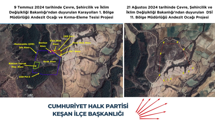 CHP Keşan İlçe Başkanı Anıl Çakır: “İtiraz imzaları kurumadan bir ocak projesi daha açılmasına anlam veremiyoruz”