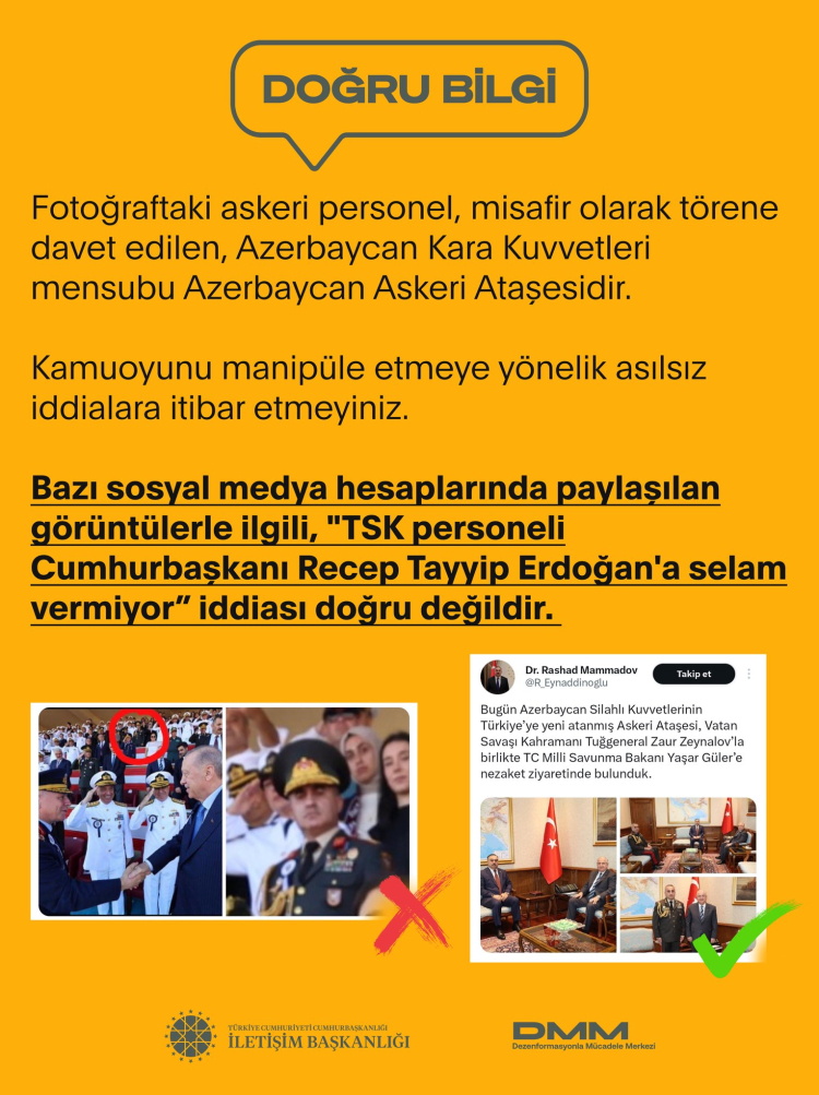 İletişim: TSK personeli değil Azerbaycan Askeri Ateşesidir