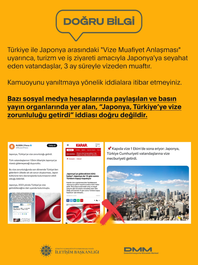 Japonya'dan Türkiye'ye vize zorunluluğu iddiası!