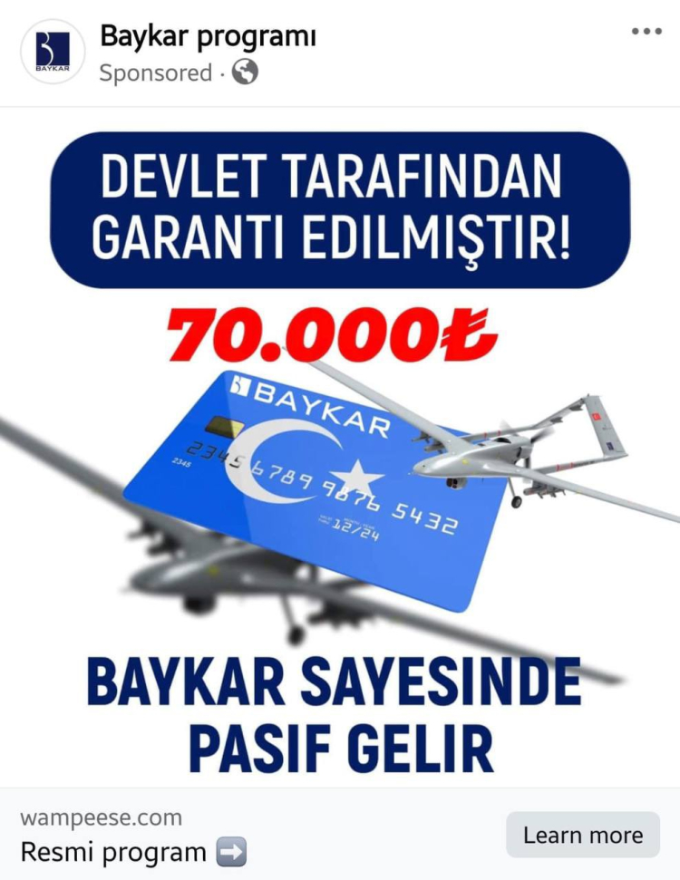 Baykar'dan 'sahte yatırım fırsatları' dolandırıcılığı uyarısı!