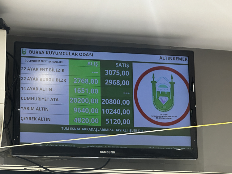 Bursa Kapalı Çarşı’da altın haftaya nasıl bir başlangıç yaptı?