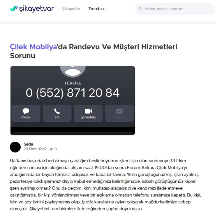 Çilek Mobilya vatandaşları isyan ettirdi! Ne alırsan elinde kalıyor…