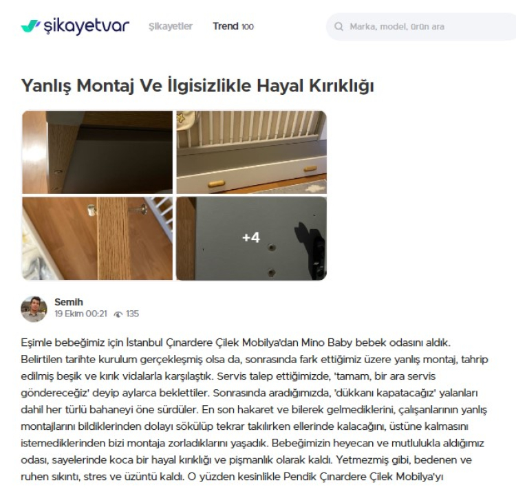 Çilek Mobilya vatandaşları isyan ettirdi! Ne alırsan elinde kalıyor…