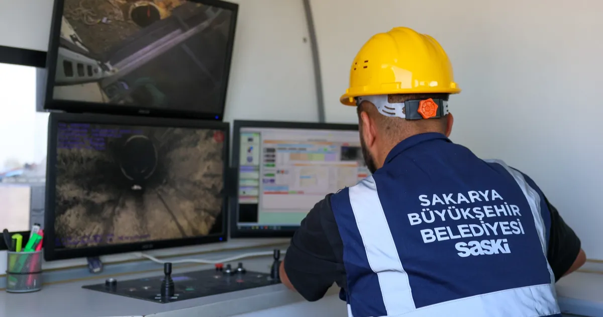 Sakarya'da robotlar kanalizasyon hattında