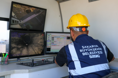 Sakarya'da robotlar kanalizasyon hattında