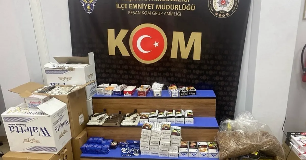 Edirne Keşan'da kapsamlı kaçakçılık operasyonu