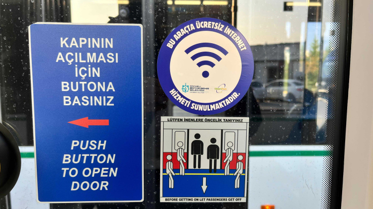 Kocaeli ulaşımında ücretsiz Wi-Fi hizmeti