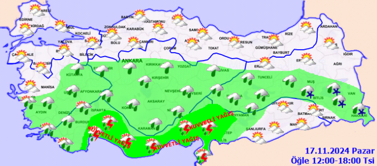 Meteoroloji uyardı! 'Kuvvetli' yağışlara dikkat!