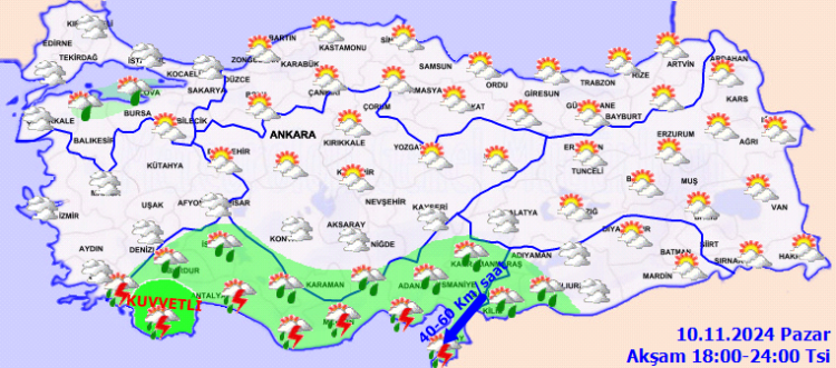 Meteoroloji uyardı! Kuvvetli yağışlara dikkat!