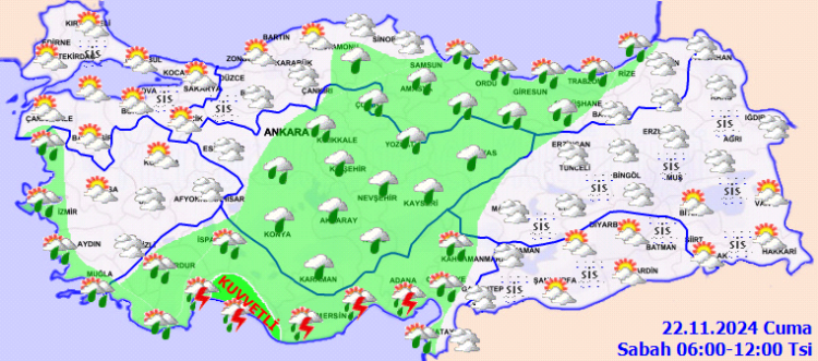 Meteoroloji uyarılarını sıklaştırdı! İşte 22 Kasım Cuma raporu...