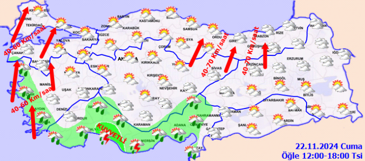 Meteoroloji uyarılarını sıklaştırdı! İşte 22 Kasım Cuma raporu...