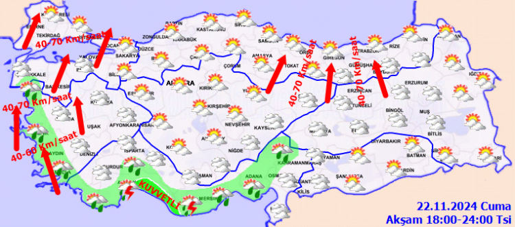 Meteoroloji uyarılarını sıklaştırdı! İşte 22 Kasım Cuma raporu...