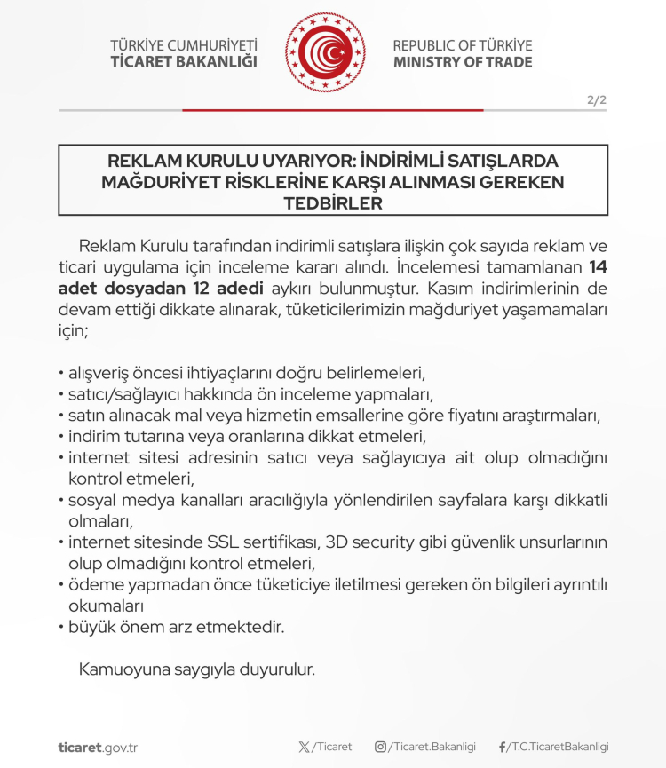 Ticaret'ten indirim aldatmalarına ceza!