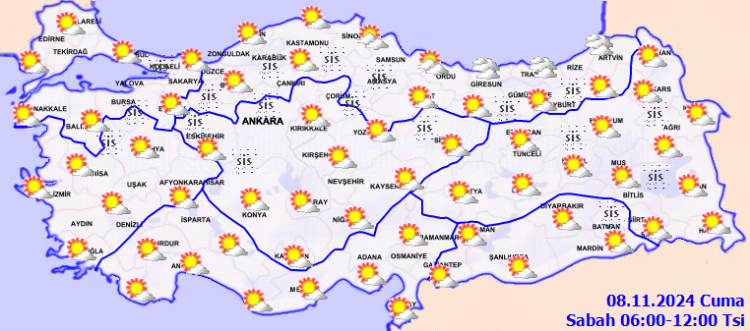 Türkiye güneşli bir gün geçirecek