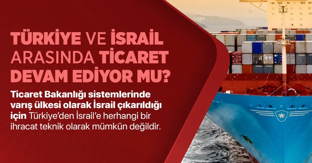 Türkiye'nin İsrail ile ticareti sürüyor mu? İşte yanıtı...