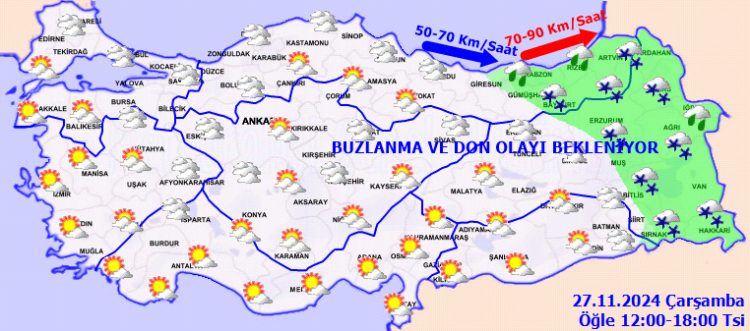 Yurtta bugün hava nasıl olacak? Meteoroloji'den 27 Kasım raporu