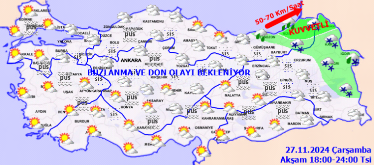 Yurtta bugün hava nasıl olacak? Meteoroloji'den 27 Kasım raporu