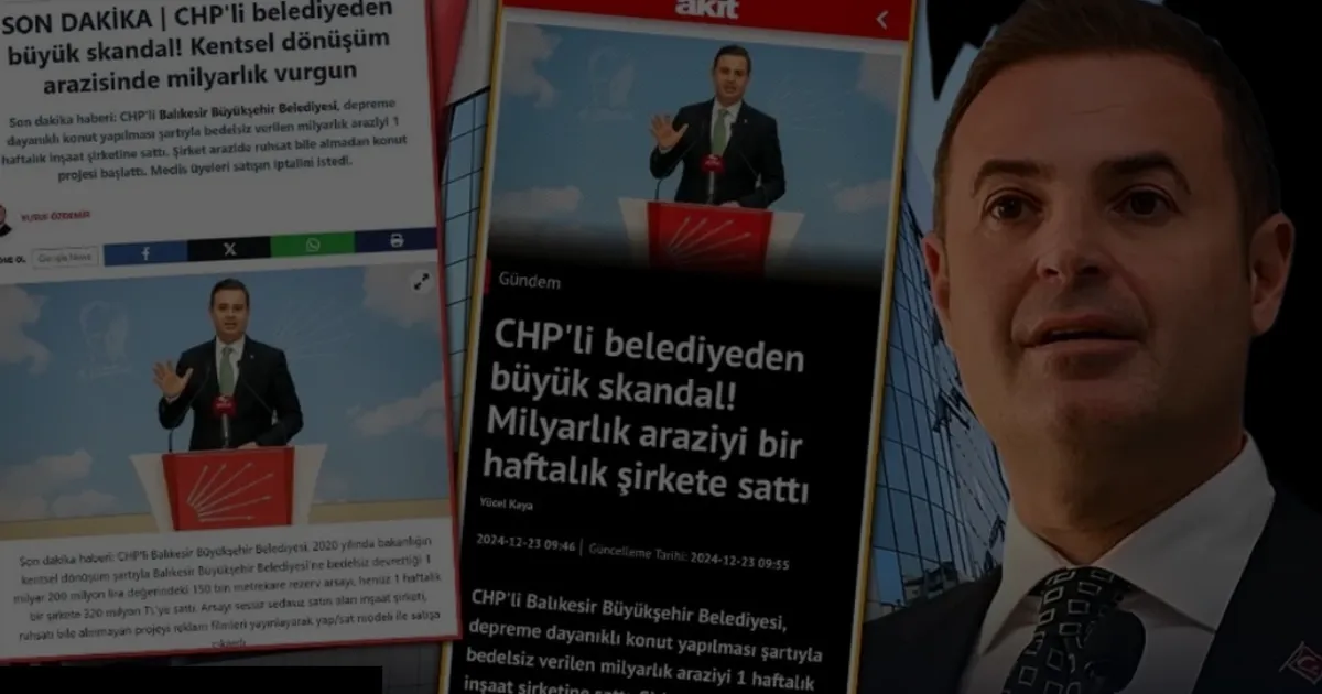 Balıkesir Büyükşehir'den 'peşkeş' iddialarına sert yanıt