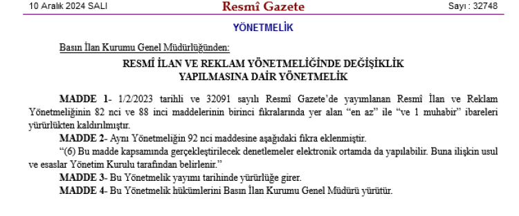 BİK'ten elektronik denetleme... İstihdam zorunluluğu 1'e düştü