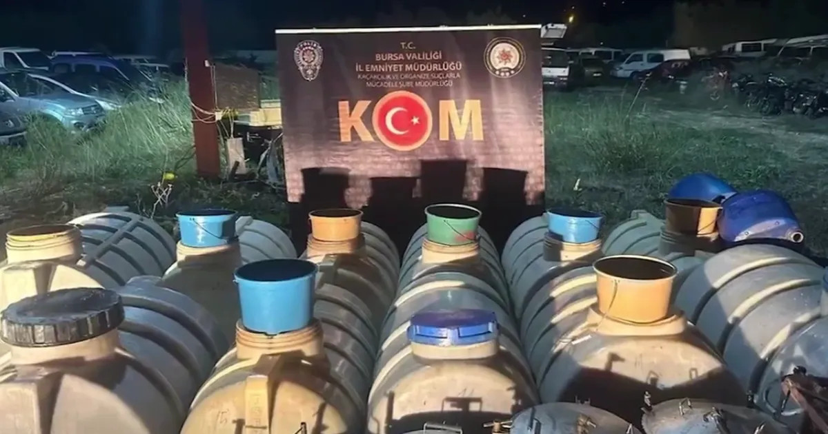 Bursa'da binlerce litre sahte alkole Çengel! 2 tutuklama