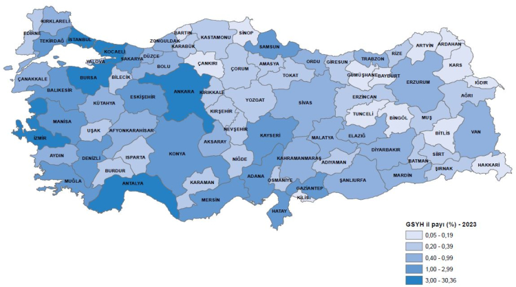 Gayrisafi'de en yüksek pay İstanbul'un... Kişi başına GSHY'de Kocaeli ilk sırada