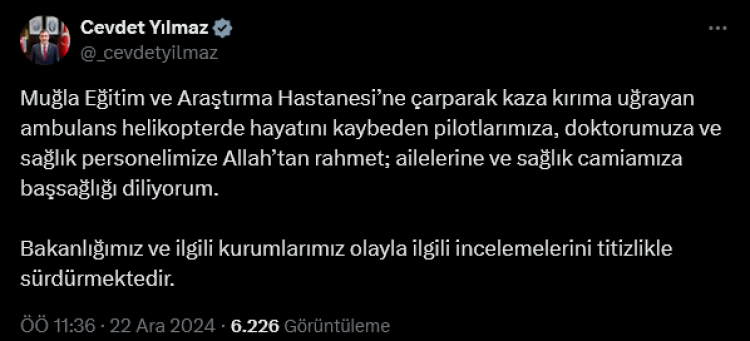 Helikopter kazasıyla ilgili Vali Akbıyık'tan ilk açıklamalar... Taziye mesajları peş peşe geldi