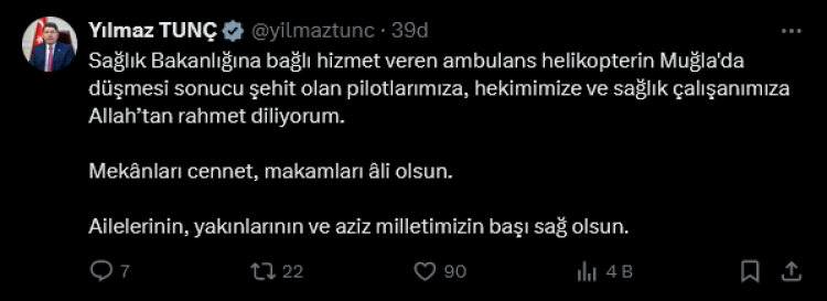 Helikopter kazasıyla ilgili Vali Akbıyık'tan ilk açıklamalar... Taziye mesajları peş peşe geldi