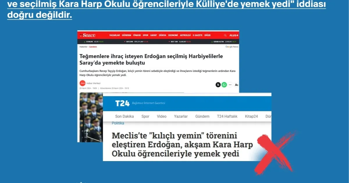 İletişim: İddialara konu olan program yemek değil törendir