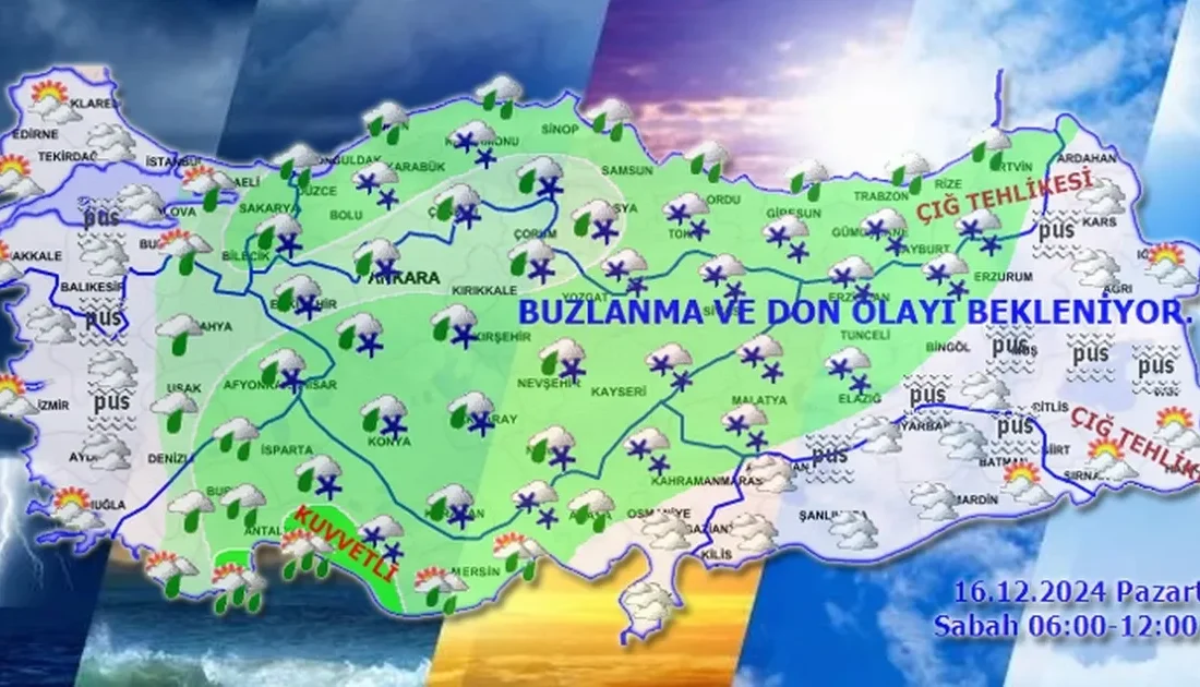 Meteoroloji'nin hava tahminlerine göre