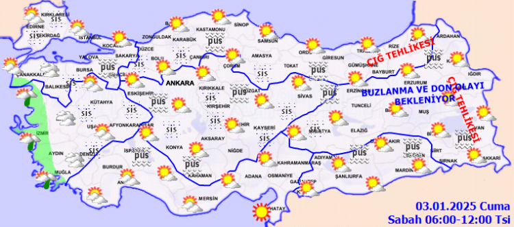 Batıda yağmur, doğuda çığ ve buzlanma