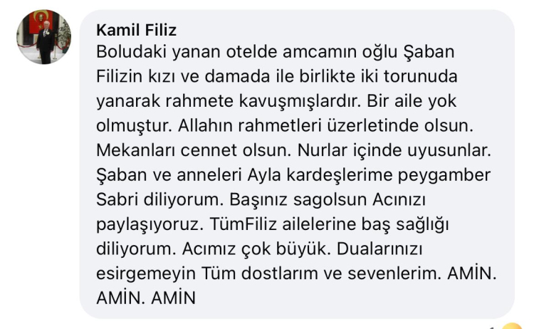 Bolu’daki yangında Keşan'lı 4 kişi yaşamını yitirdi