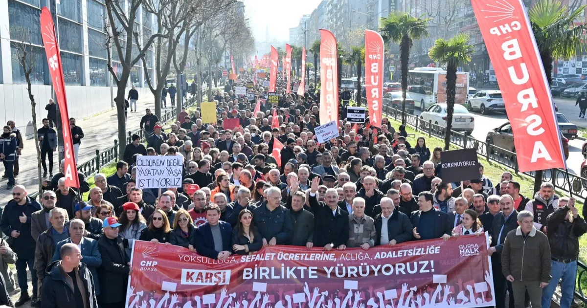 Bursa'dan adaletsizliğe yürüdüler