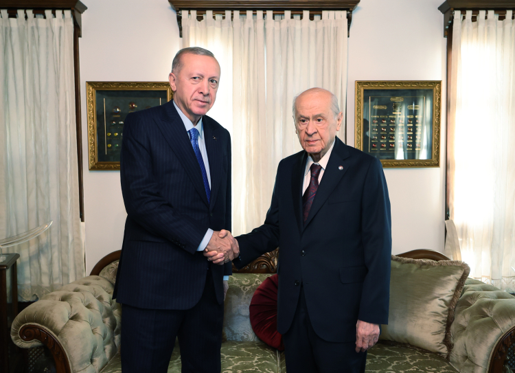 Cumhurbaşkanı Erdoğan Bahçeli ile buluştu