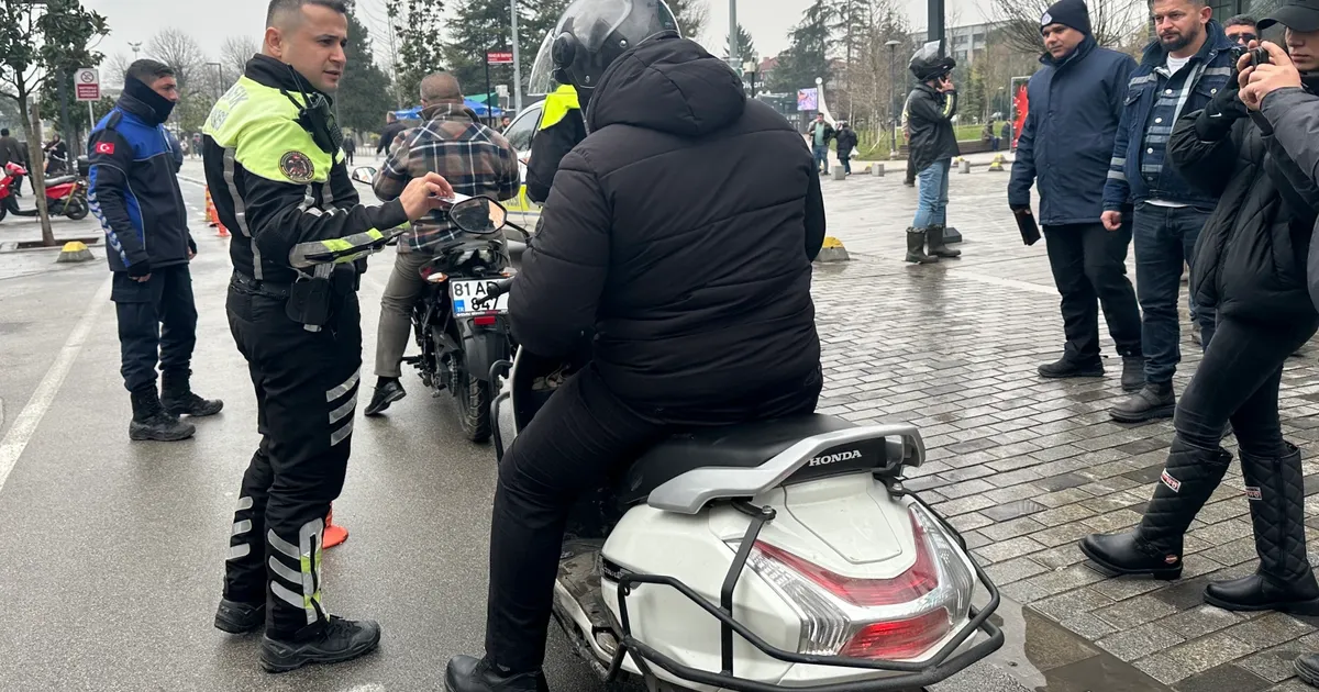 Düzce'de motosiklet denetimi