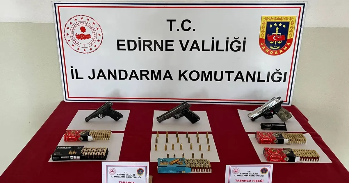 Edirne Havsa’da kaçak silah operasyonu!