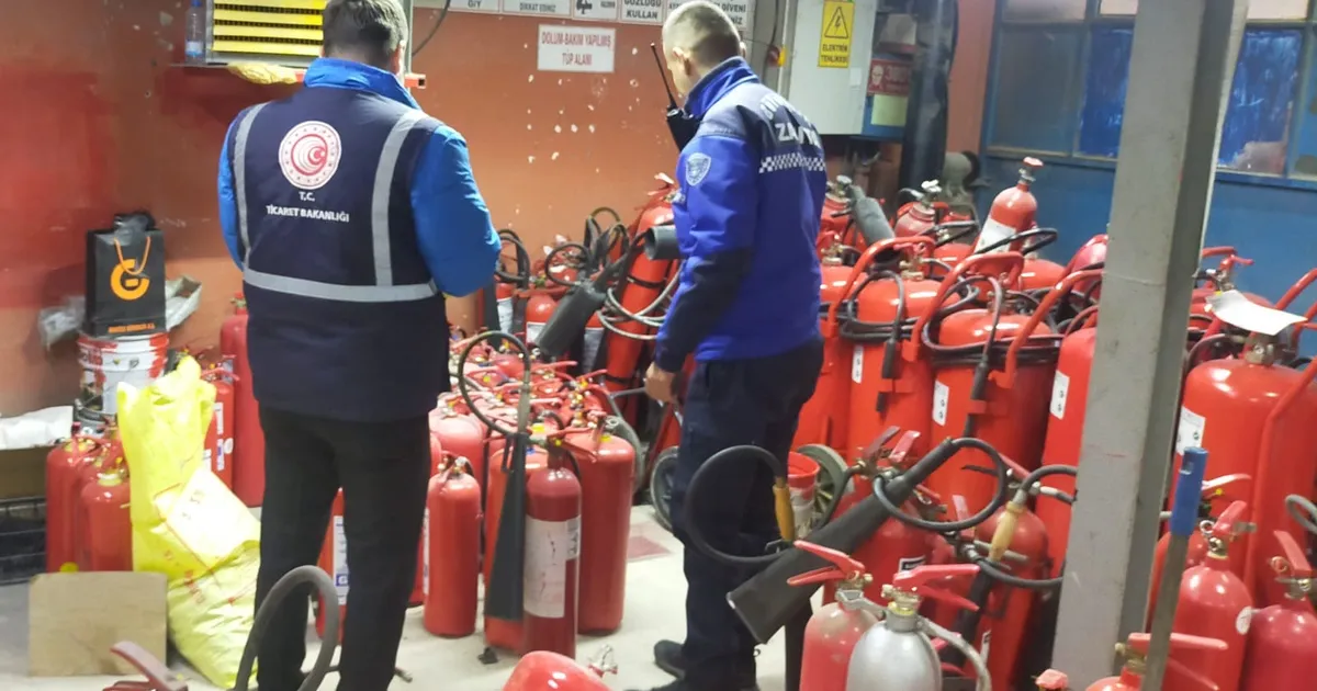 Kocaeli Zabıtası'ndan yangın tüpü fiyatlarına sıkı denetim