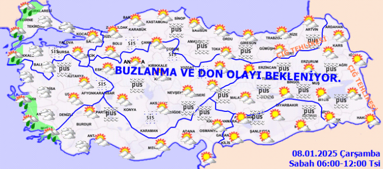 Meteoroloji'den 8 Ocak hava raporu... Bugün hava nasıl olacak?