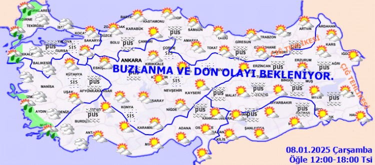 Meteoroloji'den 8 Ocak hava raporu... Bugün hava nasıl olacak?