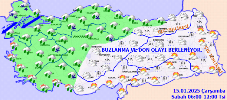 Meteoroloji'den kuvvetli sağanak ve kar uyarısı