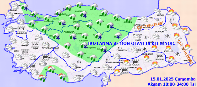 Meteoroloji'den kuvvetli sağanak ve kar uyarısı