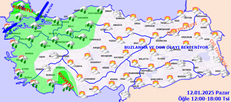 Türkiye yağışlı havanın etkisinde... İşte Meteoroloji'den 12 Ocak Pazar raporu