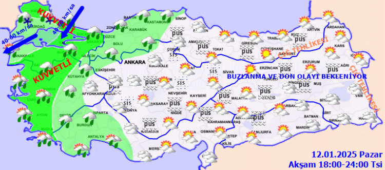 Türkiye yağışlı havanın etkisinde... İşte Meteoroloji'den 12 Ocak Pazar raporu