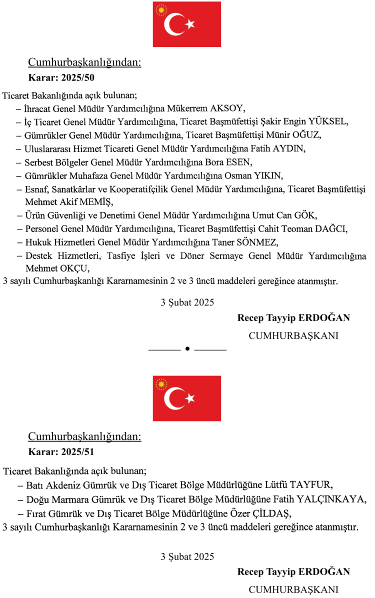 16 Ticaret İl Müdürlüğü'ne yeni atama