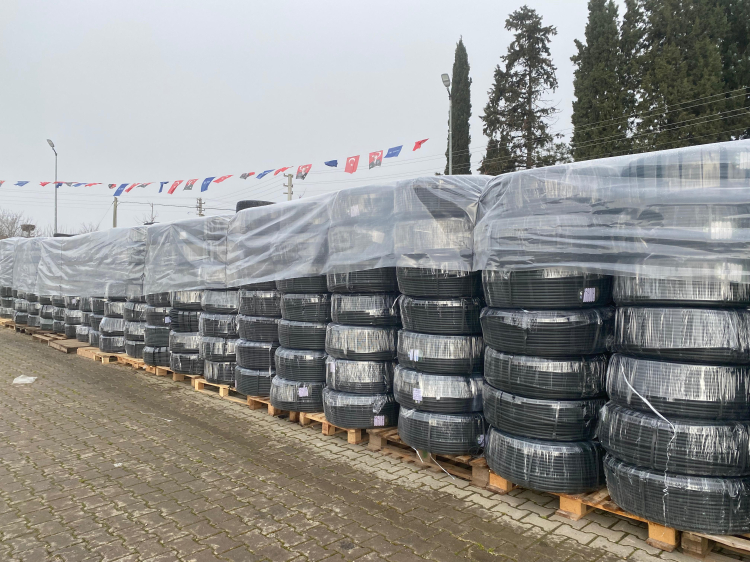 Bursa'da geri dönüşümle üretilen borular dağıtıma gün sayıyor... Tarım Plast, Bursalı çiftçiye nefes olacak