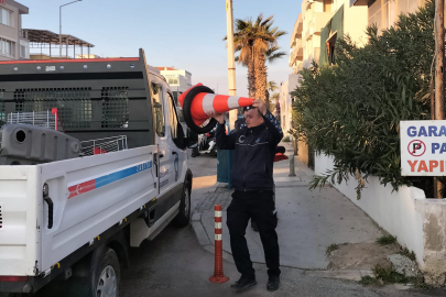 İzmir Güzelbahçe'de zabıta ekipleri işgale geçit vermiyor