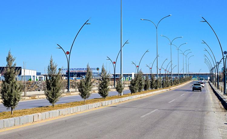 Malatya'nın caddesi yeşil görünüme kavuşuyor