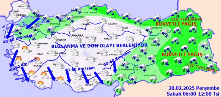 Meteoroloji'den 20 il için 'kuvvetli kar' uyarısı! Kar etkisini sürdürüyor!