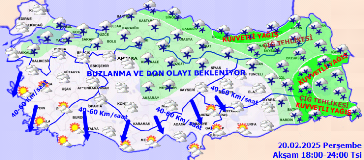 Meteoroloji'den 20 il için 'kuvvetli kar' uyarısı! Kar etkisini sürdürüyor!