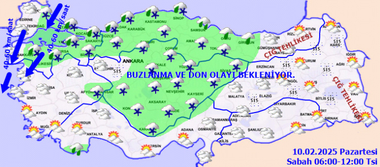 Soğuk ve yağışlı havaya devam