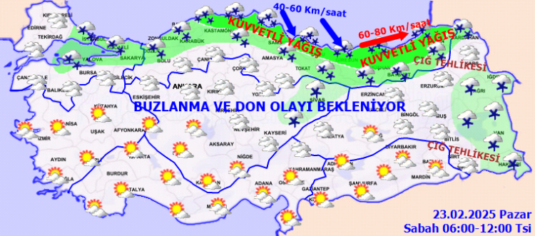 Yurtta bugünde kar sürüyor... İşte havanın 23 Şubat Pazar raporu